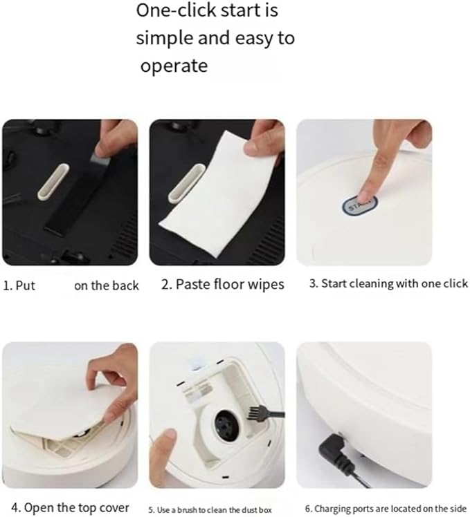 Automatic Vacuum Cleaners Mini Cleaning Machine Smart Sweeping Mopping Robot Vacuum Cleaners White