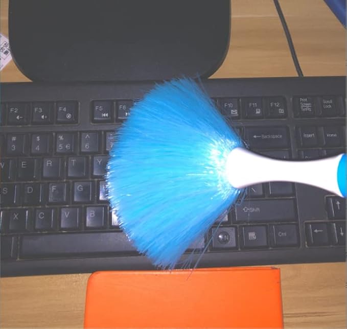 Static Duster - 8" Inch Travel Duster - Electrostatic Duster attracts dust Like a Magnet (Orange)