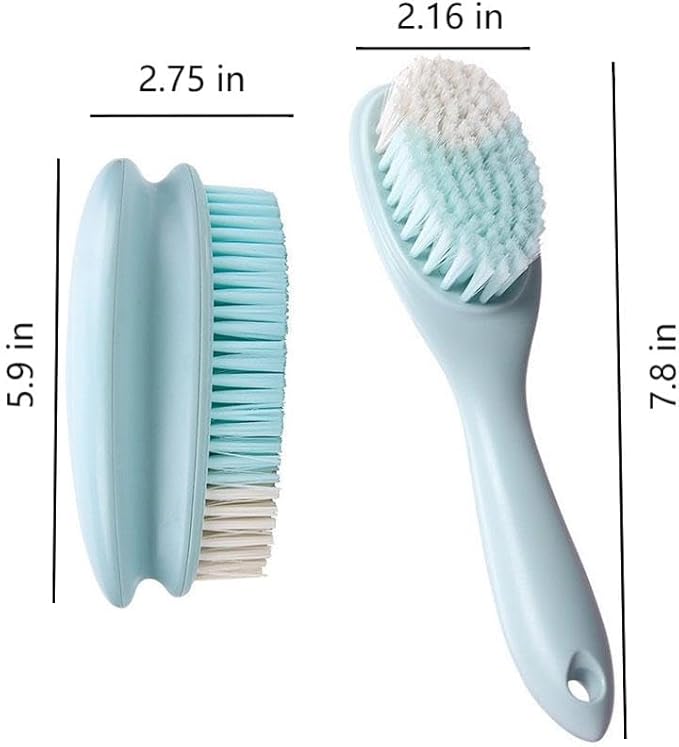 3 Pack Scrub Brushes, Laundry Stain Brush,Household Cleaning Washing Brush Scrubbing Brushes for Clothes Shoes (Blue)