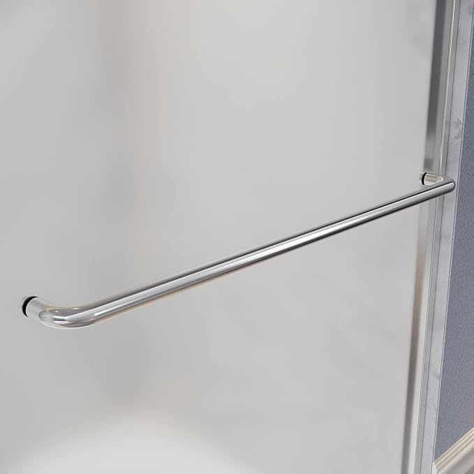 SUNNY SHOWER 60" W x 57.4" H Bathtub Shower Door 1/4" Frosted Glass Double Sliding Doors Tub Doors Chrome Finish