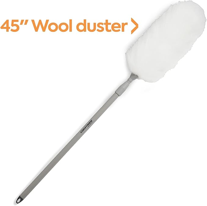 Professional Extendable Lamb Wool Duster, Gray