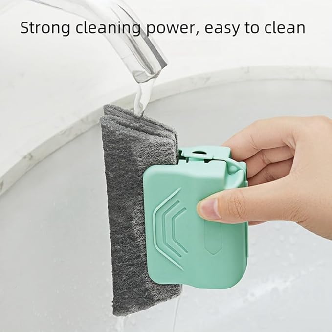 Magic Window Track Cleaner, 2025 New Window Groove Cleaning Brush Tools Set, Hand-held Window Track Cleaner Brushes Tools Set for Window lides Gaps Tile Lines Shutter Car Vents (Green 3pcs)