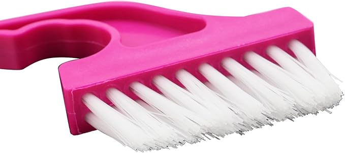 Xiaoyztan 10 Pcs Sliding Rail Cleaning Brush Dust Brush for Window Track Sliding Doors Drawer Slide (Pink)