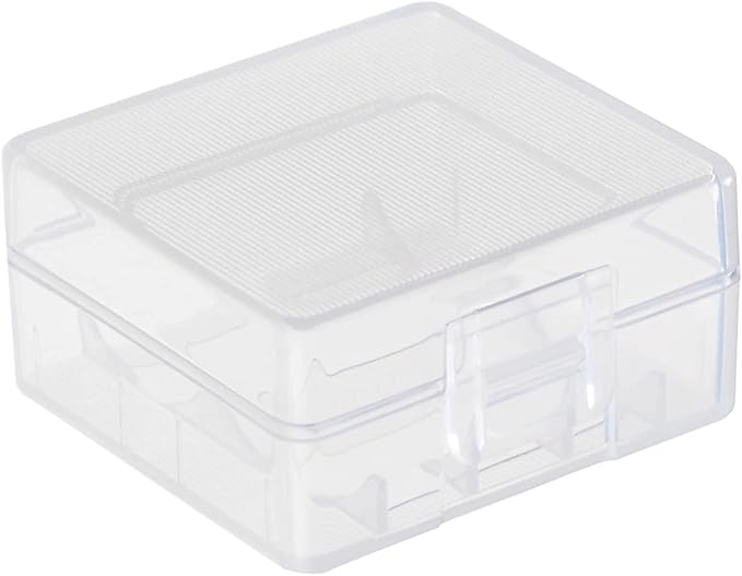 Fielect 2 x 18350 Battery Storage Case Holder Organizer Box Transparent