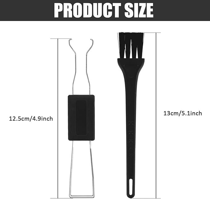 ZUFECY 3-Pc Keyboard Cleaning Tool Set: Keycap Puller & Dual Brushes for Home, Office and Shared Spaces