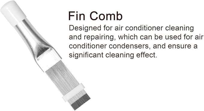 Air Conditioner Condenser Fin Comb and Cleaning Brush Set, Stainless Steel Fin Repair Tool for Evaporator Coils, Radiators, Computer Heatsinks (Fin Comb)
