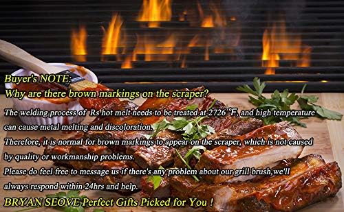 Best BBQ Grill Brush Stainless Steel 18" Barbecue Cleaning Brush w/Wire Bristles & Soft Comfortable Handle - Perfect Cleaner & Scraper for Grill Cooking Grates