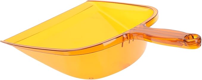 Yellow Thickened Handheld Dustpan Shovel for Home and Office Cleaning, Plastic Kitchen and Desktop Garbage Shovel for Bedroom and Household Use