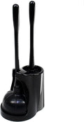 Casaphoria Toilet Plunger and Bowl Brush Combo for Bathroom Cleaning,Bathroom Accessories, Dark Black