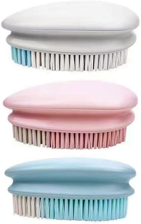 3 Pack Scrub Brushes, Laundry Stain Brush,Household Cleaning Washing Brush Scrubbing Brushes for Clothes Shoes (White)