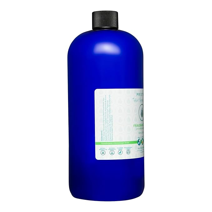 PRISTINE Toilet Paper Spray - Seen on Shark Tank, More Natural Personal Cleansing Wipes & Flushable Wet Wipes Alternative, Spray Toilet Paper to Create Flushable Wipe, Fragrance Free, 32 fl oz Refill