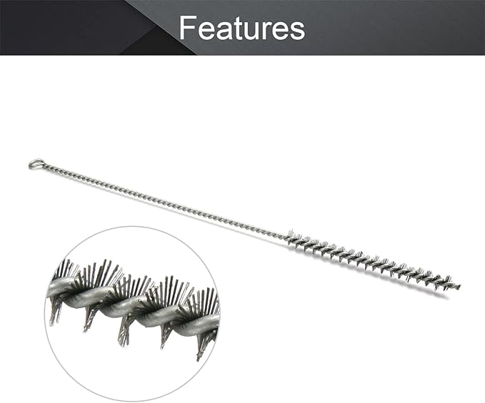 Utoolmart Steel Wire Cleaning Brush, Spiral Power Brush, 0.4-inch Diameter 12-inch Length, 2pcs
