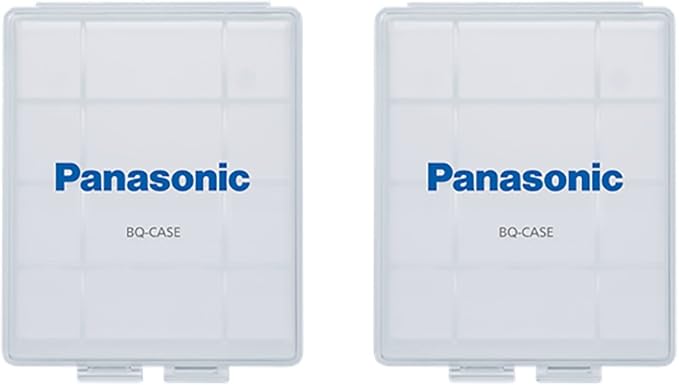 Eneloop Panasonic BQ-CASE2SA Battery Storage Cases with 4AA or 5AAA Battery Capacity, Pack of 2