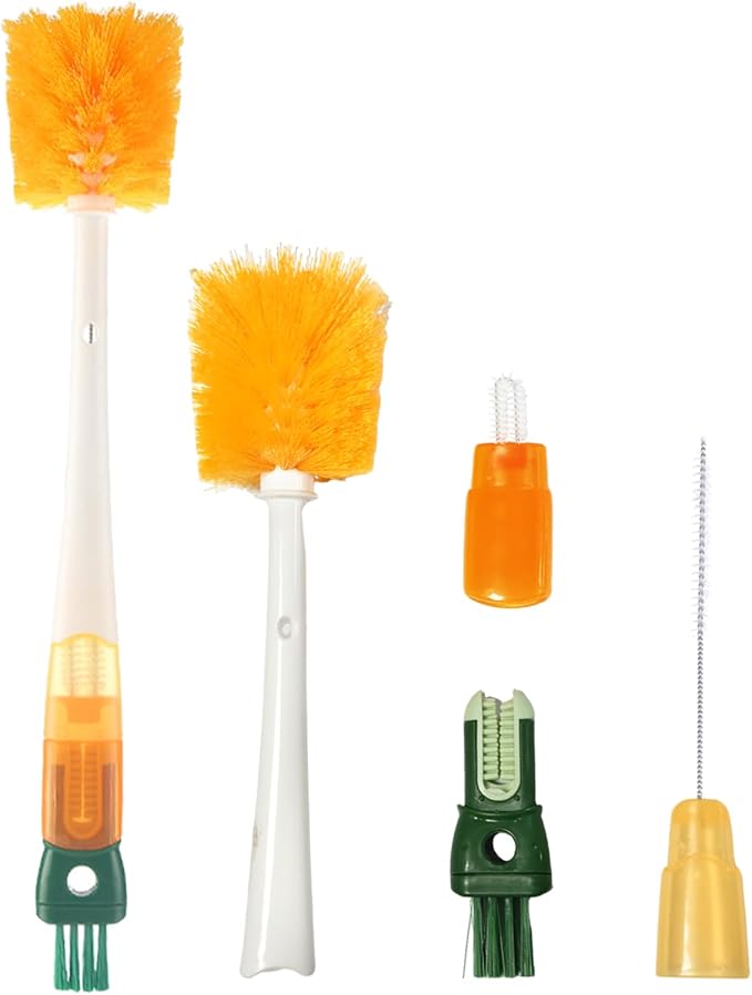 Bottle Brush Cleaner Water Bottle Brushes for Cleaning,Straw Brush Cleaner Extra Long Cleaners,5-in-1 Bottle Scrubber Brush for Coffee Maker Glass Cups