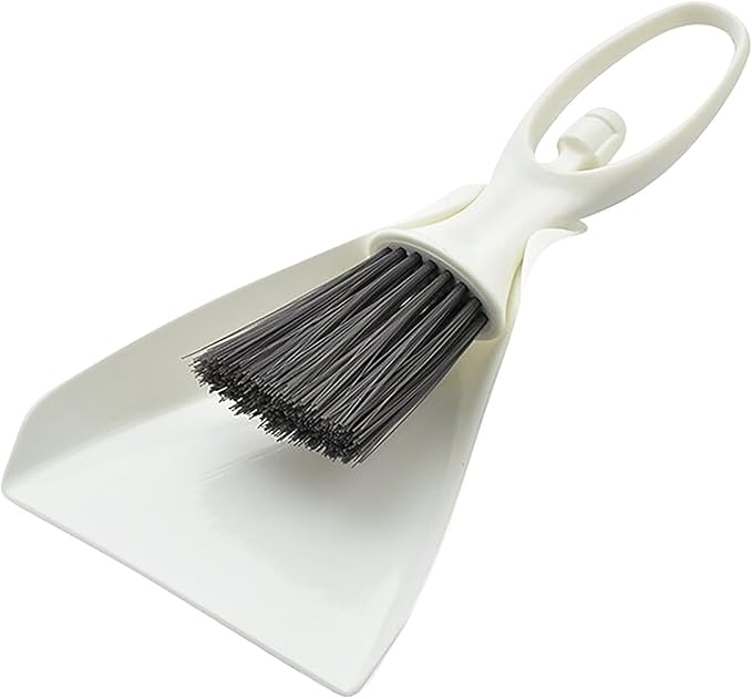 Long Handle Scrub Brushes for Cleaning Shower Small Dustpan Set Mini Design Desktop Cleaning Brush Dustpan Tub O Scrub (White, 18.00), Bgsaf4T4V