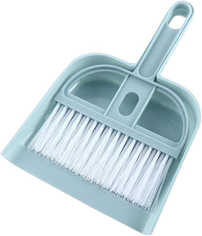 Mini Dustpan and Brush Set, Household Lightweight Portable Dust Pan with Handle,Compact Mini Handheld Hand Broom and Dustpan Set for Cleaning Sweeping Table Pet Kitchen Indoor Office Camping Home