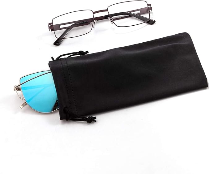 TRIUMPH VISION Soft Eyeglass Pouch 3 Pack - Pouch for glasses Microfiber Screen Cleaning Bag