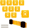 Battery Mount Holder Compatible for Dewalt 20V Max Batteries, Wall Mounts Hanger Fit for DCB200 DCB201 DCB202 DCB203 DCB204, Organize Garage/Workshop/Work Truck(10 Pack, w/20Screws, No Battery)