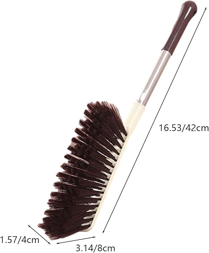Hand Broom Soft Bristle Cleaning Brush with Handle Small Brooms Hand Brushes for Cleanings Comfortable Grip Brush for Sofa Bed Car Tabletop Bedroom Tent Cleaning Broom Tools