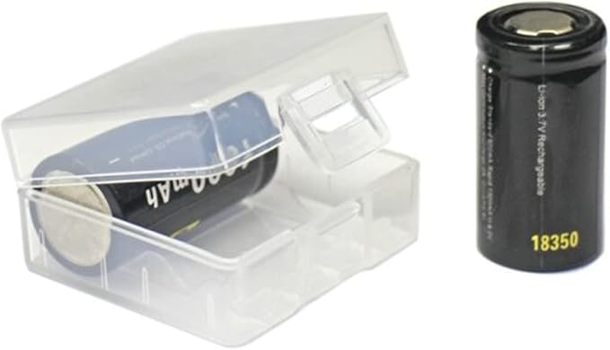 Heyiarbeit Battery Storage Case Holder Box for 2 18350 Batteries, Clear Color (5 Pack)