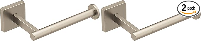 Moen Triva Brushed Nickel Single-Post Toilet Paper Holder, BP1808BN (Pack of 2)