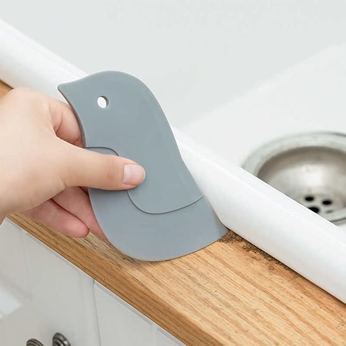3PCS Pan Scraper Silicone Scraper, Penguin Shape Kitchen Cleaning Tool Pans Bowls Baking Washing Cleaning Tools Plate Scraper
