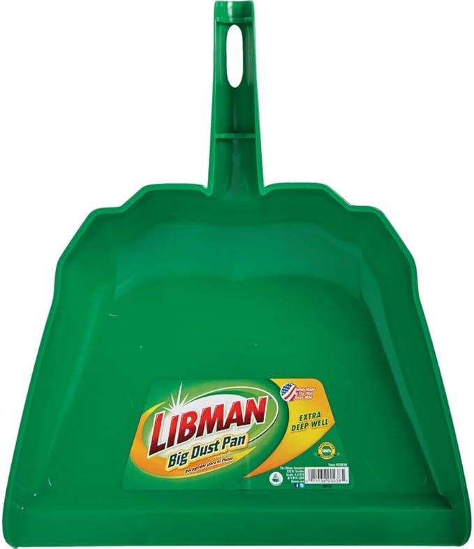 Libman 238 Big Dust Pan, 13" Wide Opening