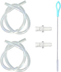 2Pcs Milk Tube Hose Set Compatible With Jura Hp3 Coffee Machines Frothing Nozzles, Contains 2x Milk Tube(14.2 Inches Length), 2x Connectors And 1x Cleaning Brush