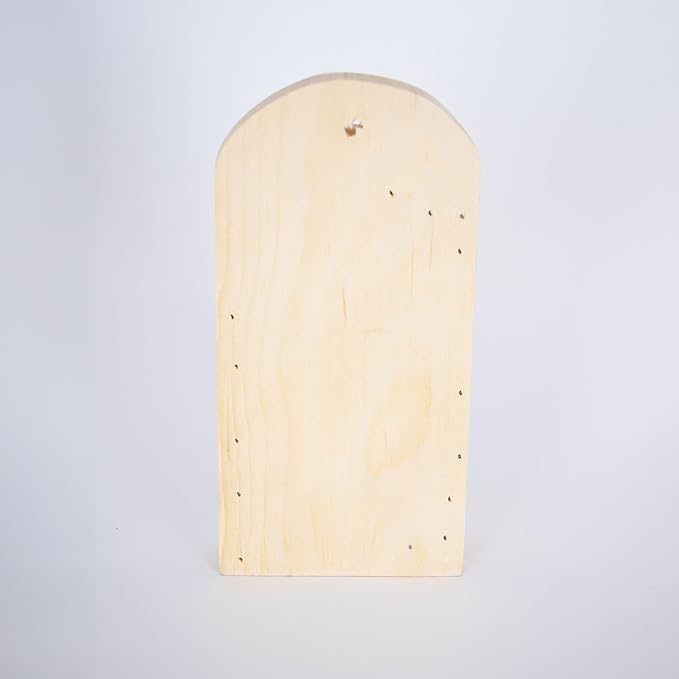 Lehman's Amish Handcrafted Broom Holder, Wall-Mount Wooden Storage Solution for Corn Brooms, Fireplace Brooms and More, Natural Unfinished