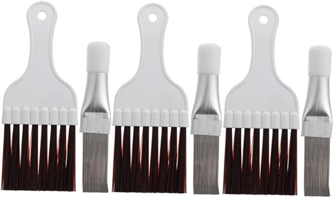 Cabilock 4sets Radiator Fin Comb Cleaning Tools for Air Conditioner Condenser Refrigerator Maintenance Includes Brushes Combs for Efficient Coil Cleaning