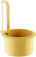 Hanging Food Waste Catcher for Sink, Sink Strainer Basket with Press Dumping, Self-Cleaning Design – Food Strainer for Sink, Faucet-Mounted Trash Catcher for Kitchen (Yellow)