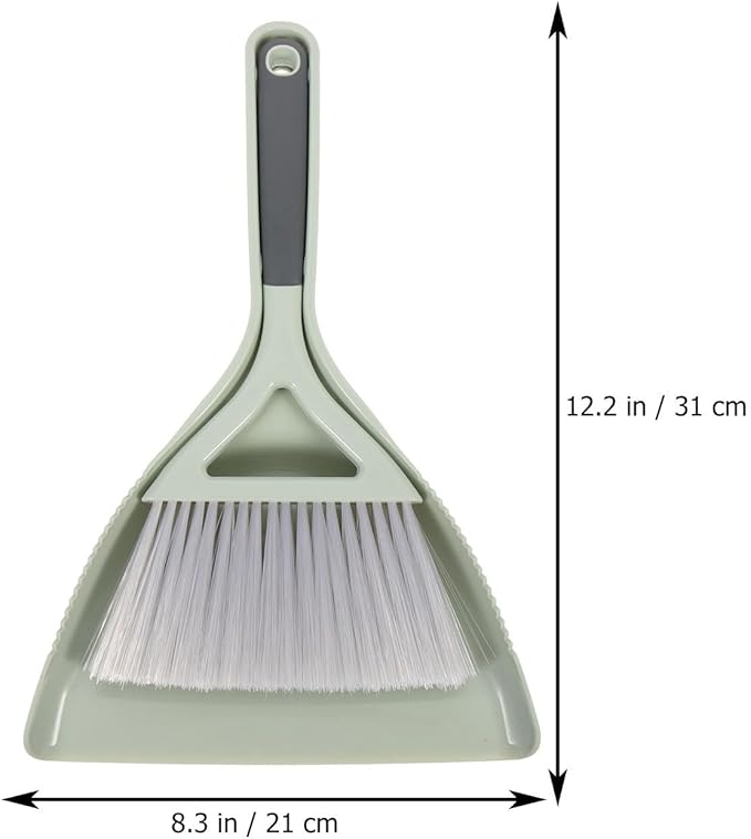 Mini Broom and Dustpan Set Portable Handheld Desktop Cleaning Kit Compact Small Dustpan Brush for Keyboard Laptop Tabletop Use