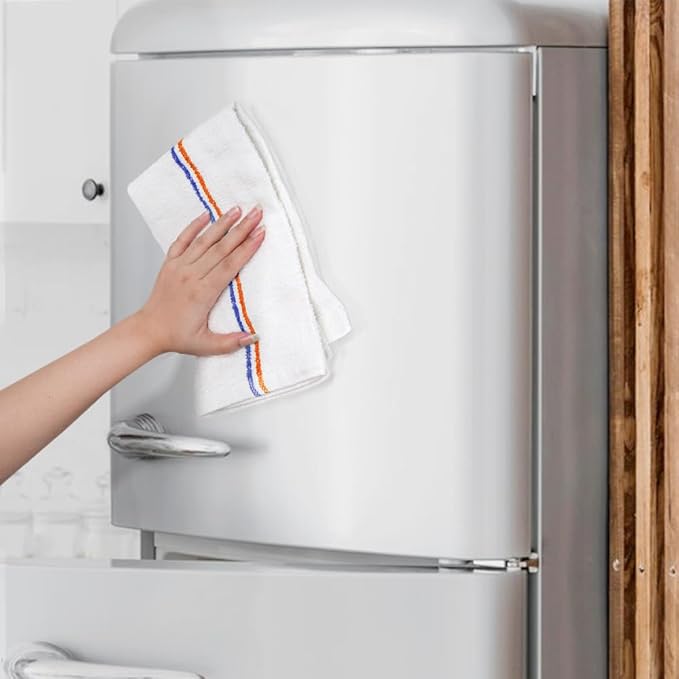 Avalon Towels Terry Bar Mop Towels (Value Pack of 60) Size 16"x19" – Absorbent and Durable, Multipurpose Cleaning Rags, Cotton Cleaning Cloths, Terry Cloth Rags, Reusable Shop Rag