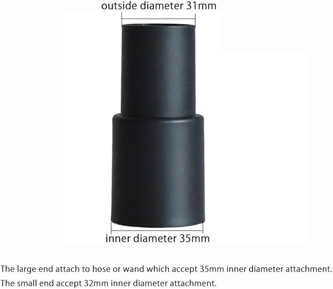Flexible Soft Vacuum Accessories and Attachments Dusting Brush 35mm-32mm Adapter Perfect for Cleaning Furniture & Ceiling Vacuum Cleaner Attachments for 1-1/4'' or 1-3/8'' Standard Hose