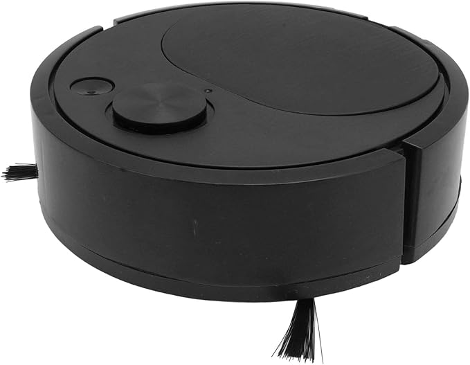 Robot Vacuum Cleaner, Smart Sweeping Robot with High Efficiency Filtration for Wood Tile Carpet Pet Hair, Mini USB Charging (Black)