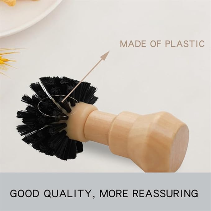 Coffee Portafilter Basket Cleaning Brush, Stiff Bristles and Wood Handle Coffee Accessories, Coffee Filter Brush Fits for Espresso Barista Machine Cleaning Tool (49mm/54mm)