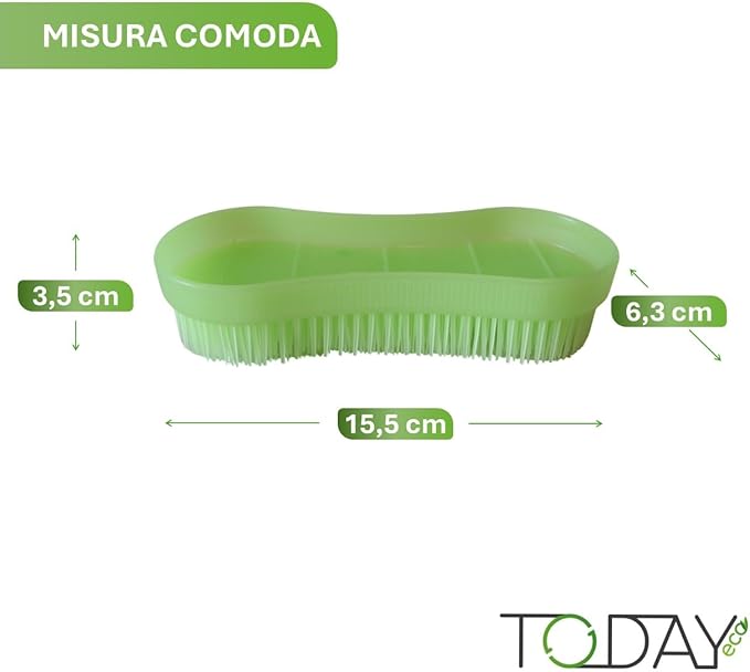 Today - Stiff Hand Brush for Carpet and Textile Surfaces – Durable Plastic Bristles Scrubbing Brush – Made in Italy – Ideal for Rugs and Carpet Fibres