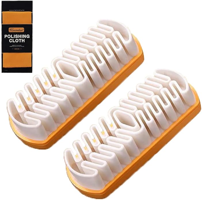 3PCS Suede Brush and Eraser Set,Soft Rubber Bristle Shoe Brush,Suede Shoes Cleaner with Microfiber Shoe Cloth,Suede Cleaning Kit with Soft Brush&Stain Eraser for Shoes, Bags, Jacket, Purse, Sofa