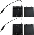 HAHIYO 6V 4x1.5V AA Battery Holder with DC Plug Portable Supply Quick Swap Securely Lids On/Off Switch Plastic Batteries Storage Box Case 2 Pieces for Wireless Cameras Halloween LED Light Strips