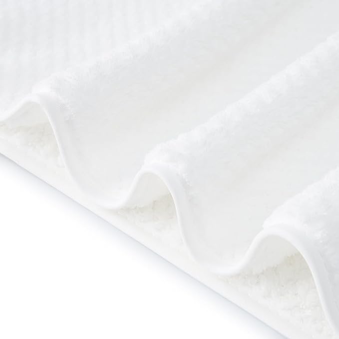 Bath Towel Set Pack of 2, 35 x 70 Inches Large Microfiber Bath Towels, Soft, Absorbent, and Quick Dry Towels for Bathroom, Pool, Beach, Swim, and Yoga, Large Bathroom Towels(2PCS White)