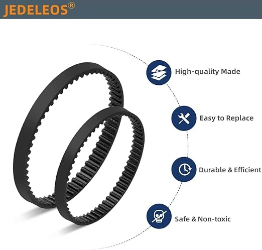Replacement Belt Set for Bissell ProHeat 2X Revolution Pet Pro Carpet Cleaner Model 1986, 1964, 2007, 2007P Series, Replace Parts 1611129 and 1611130