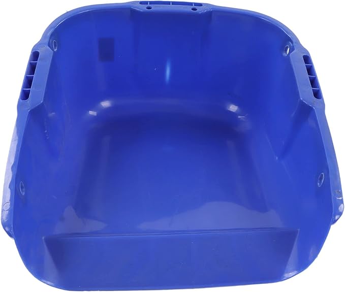 Plastic Dust Pan Heavy Duty Dustpan Large Capacity Dustpan Double Handle Wear Dust Pan for Drying (Blue)