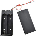 HAHIYO 18650 Battery Holder Bundle with Wire Sturdy Cover Flexible Springs Contact Build-in Switch Batteries Black Case Easy Install 5 Pieces for Wall Clocks Ham Radio Kids Toys