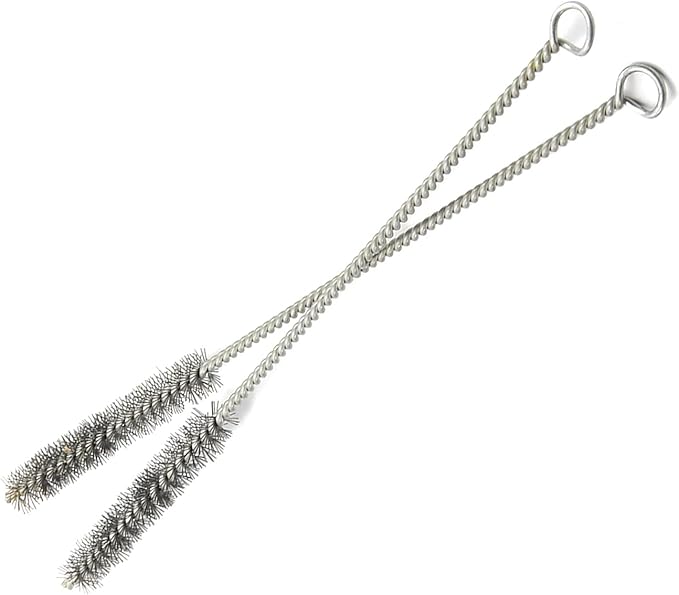Utoolmart Steel Wire Cleaning Brush, Spiral Power Tube Brush, Steel Wire Tube Brush Cleaning Tool, Tube Bottle Brush, 0.6-inch Diameter 12-inch Length, 2pcs