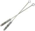 Utoolmart Steel Wire Cleaning Brush, Spiral Power Tube Brush, Steel Wire Tube Brush Cleaning Tool, Tube Bottle Brush, 0.6-inch Diameter 12-inch Length, 2pcs