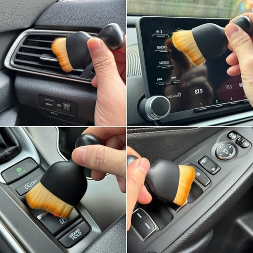 Car Air Vent Cleaning Brush for Hyundai Elantra 2017-2025 Soft Bristle Interior Duster Tool Auto Dashboard Detail Accessories Dust Removal