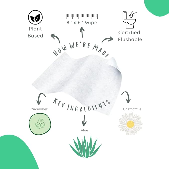 Stall Mates Wipes - Flushable Wipes, Individually Wrapped, Travel Friendly, Unscented with Vitamin-E & Aloe, (30 on-the-go singles)