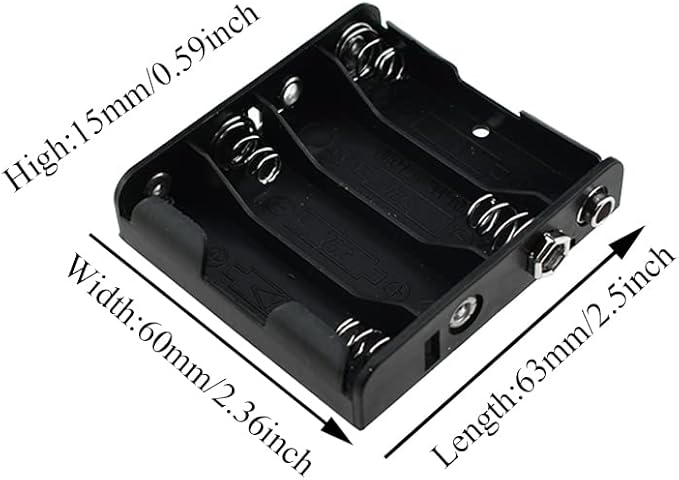 HAHIYO 9V Battery Holder with Standard Snap Connector Sturdy Accommodated Slot Well Conducting Contact Springs Durable Plastic Batteries Case Box 2 PCS for Wall Clocks Ham Radio RC Toys