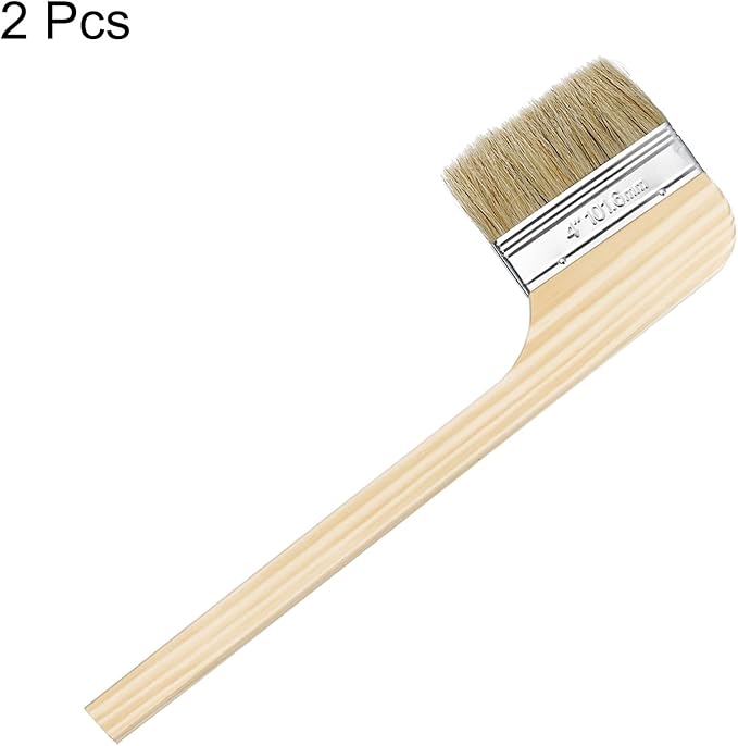 HARFINGTON Paint Brush 2Pcs 4" Brush Width Reusable Variety Angle Bend Brushes Radiator Paint for All Latex Oil Painting Furniture Walls Home Improvement