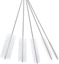 10" Tube Cleaning Brush Set, 5 Pack Large, Extra Long Nylon Straw Brushes with Flexible Handles for Bottles, Cleaning Straws, Pipe Cleaners, Keyboard, Glass, Guns, Detailing and Deep Cleaning, White